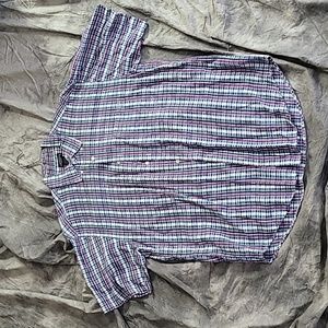 Cambridge classics men's short sleeve button down plaid print shirt